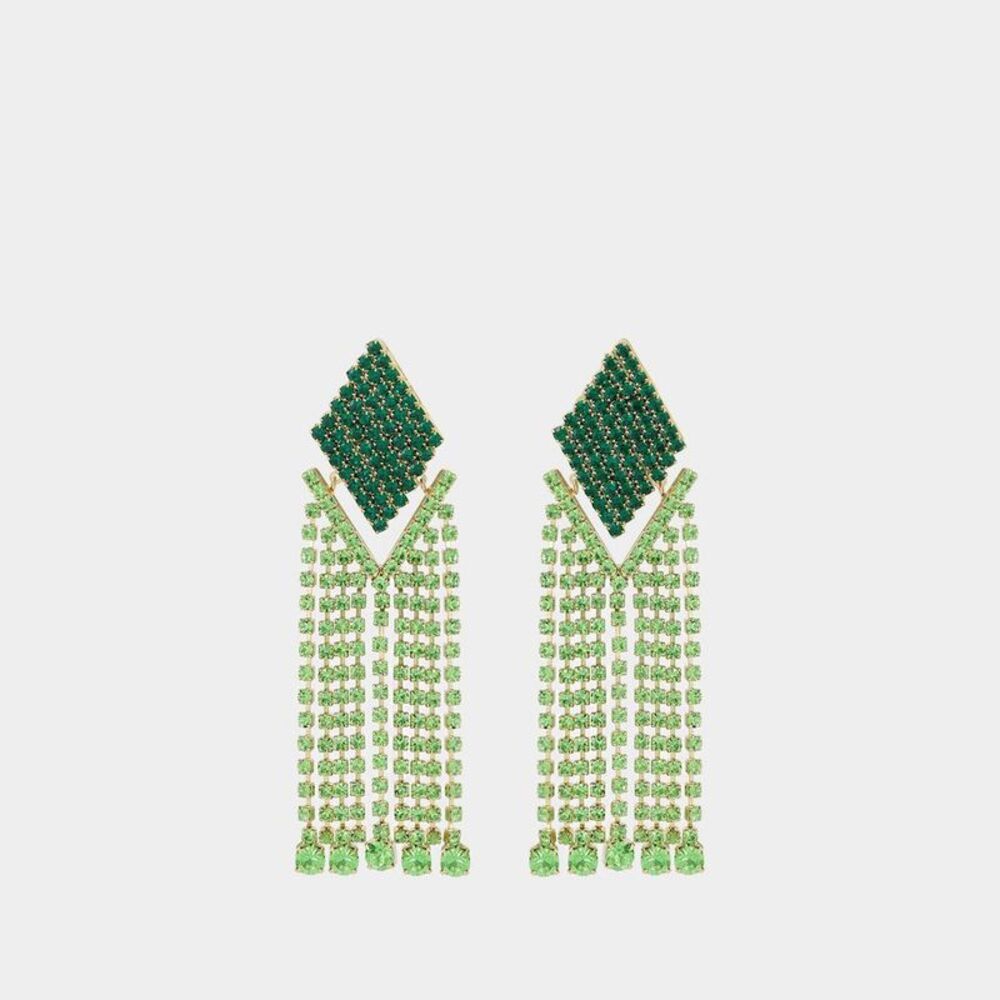 Scorpios Earrings in Green Brass